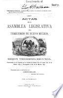 1897 actas de la Asamblea Legislativa del Territorio de Nuevo Mexico, sesion trigesima-segunda