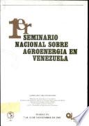1er seminario nacional sobre agroenergia en venezuela