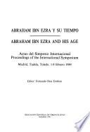 Abraham Ibn Ezra and his age