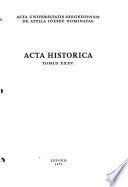 Acta historica