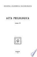 Acta philologica