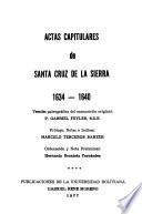 Actas capitulares de Santa Cruz de la Sierra, 1634-1640