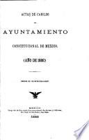 Actas de Cabildo del Ayuntamiento constitucional de México