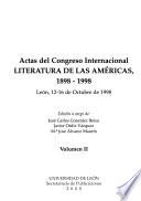 Actas del Congreso Internacional Literatura de las Américas, 1898-1998
