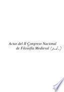 Actas del II Congreso Nacional de Filosofía Medieval