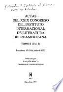 Actas del XXIX Congreso del Instituto Internacional de Literatura Iberoamericana