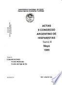 Actas II Congreso Argentino de Hispanistas, Mayo 1989