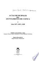Actas municipales del Ayuntamiento de Cuenca: Años 1417, 1419 y 1420