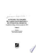 Actes del VII Congrés de l' Associació Hispànica de Literatura Medieval