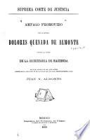 Amparo promovido por la señora Dolores Quesada de Almonte contra la orden de la Secretaría de Hacienda de 20 de agosto de 1867