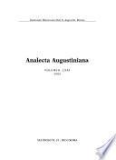Analecta Augustiniana divo parenti Augustino dicata