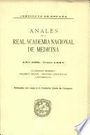 Anales de la Real Academia Nacional de Medicina - 1958 - Tomo LXXV - Cuaderno 1