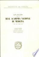 Anales de la Real Academia Nacional de Medicina - 1986 - Tomo CIII - Cuaderno 1