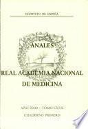 Anales de la Real Academia Nacional de Medicina - 2000 - Tomo CXVII - Cuaderno 1