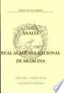 Anales de la Real Academia Nacional de Medicina - 2001 - Tomo CXVIII - Cuaderno 1