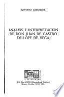 Análisis e interpretación de Don Juan de Castro de Lope de Vega