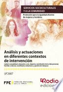 Análisis y actuaciones en diferentes contextos de intervención