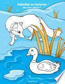 Animales en invierno libro para colorear 1