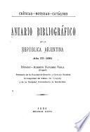 Anuario bibliografico de la Republica Argentina