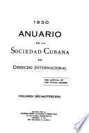Anuario de la Sociedad Cubana de Derecho Internacional