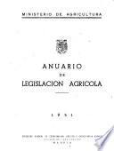 Anuario de legislación agrícola