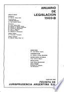 Anuario de legislación, nacional y provincial