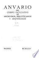Anuario del Cuerpo Facultativo de Archiveros, Bibliotecarios y Arqueólogos