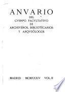 Anuario del Cuerpo Facultativo de Archiveros, Bibliotecarios y Arqueólogos