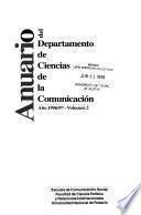 Anuario del Departamento de Ciencias de la Comunicación