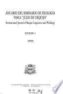 Anuario del Seminario de Filología Vasca Julio de Urquijo.