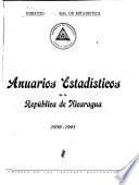 Anuario estadístico de la República de Nicaragua