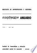 Anuario - Instituto de Antropología e Historia