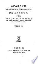 Aparato A La Historia Eclesiastica De Aragon