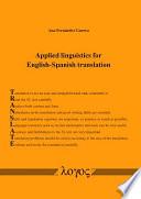 Applied Linguistics for English-Spanish Translation