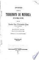 Apuntes sobre el terremoto de Mendoza (20 marzo de 1861)