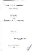 Archivo de historia y variedades