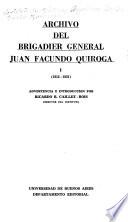 Archivo del brigadier general Juan Facundo Quiroga