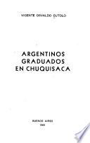 Argentinos graduados en Chuquisaca