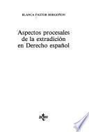 Aspectos procesales de la extradición en derecho español