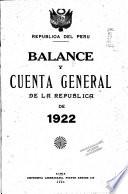 Balance y cuenta general de la república por el año de ...