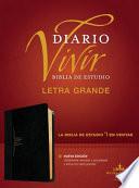 Biblia de Estudio del Diario Vivir Rvr60, Letra Grande (Letra Roja, Sentipiel, Negro/Ónice, Índice)