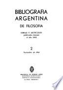 Bibliografía argentina de filosofía y ciencias de la educación