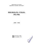 Bibliografía cubana 1921-1936: 1929-1932