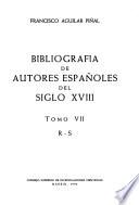 Bibliografía de autores españoles del siglo XVIII: R-S