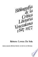 Bibliografía de la crítica literaria venezolana, 1847-1977
