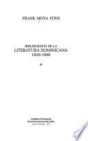 Bibliografía de la literatura dominicana, 1820-1990