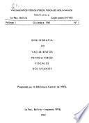 Bibliografía de Yacimientos Petrolíferos Fiscales Bolivianos