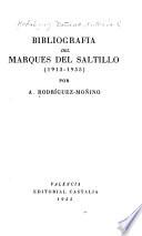 Bibliografía del marqués del Saltillo, 1913-1955