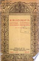 Bibliografía general española e hispanoamericana