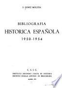 Bibliografía histórica española, 1950-1954